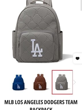 MLB Gray Los Angeles Dodgers Mini Backpack